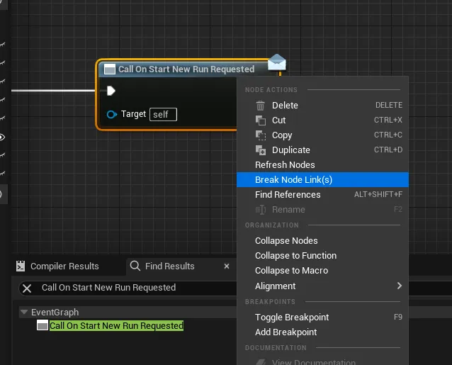 “The “Find References” finds only the references within this same Blueprint, when this event is subscribed to and handled in an entirely different Blueprint