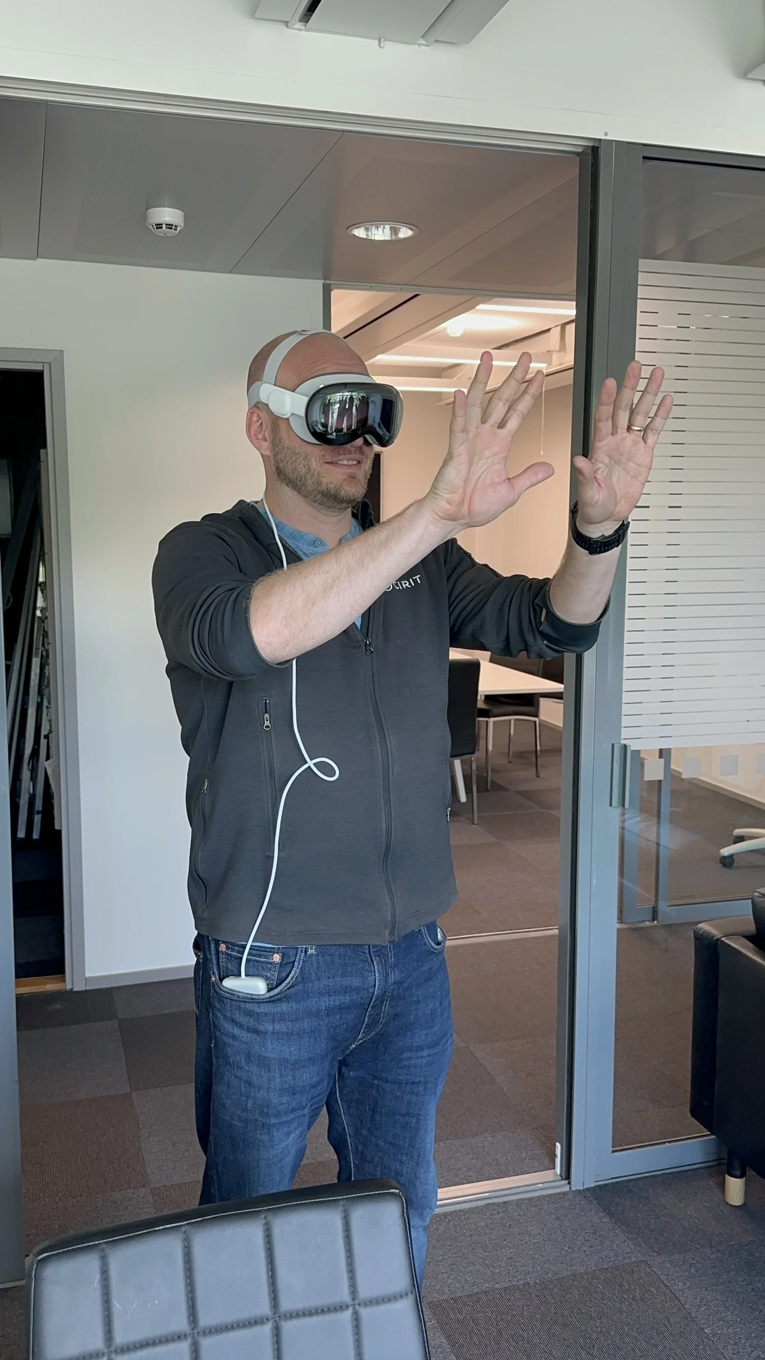 Hand tracking was excellent and having several cameras around the device made the experience smooth.